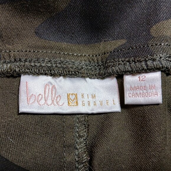BELLE BY KIM GRAVEL Camouflage Cargo Pants 12 - NWOT - Picture 9 of 13